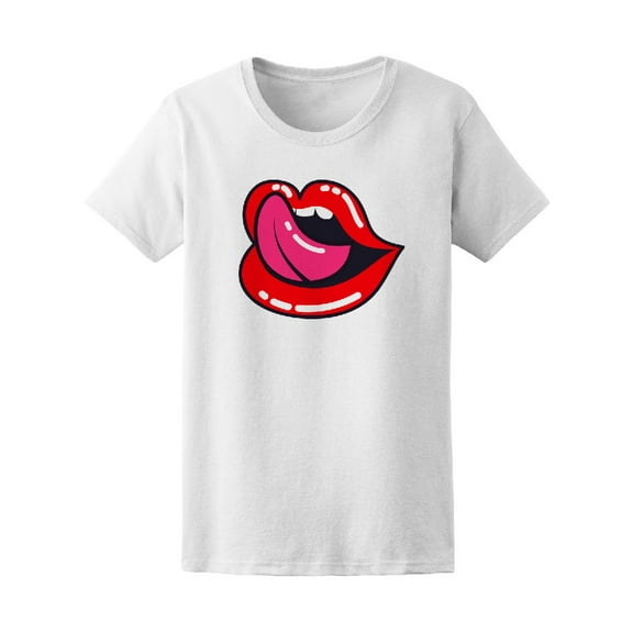 Female Lips Mouth With Tongue T-Shirt Men -Image by Shutterstock, Male XX-Large