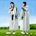thumbnail image 1 of Female Long Full Body Rainproof Adult Person Raincoat That Separates The Person And The Vehicle Sheer Windbreaker Jacket Womens Coats Size 2x Full Zip Lightweight Womens Raincoat with Hood Rain, 1 of 3