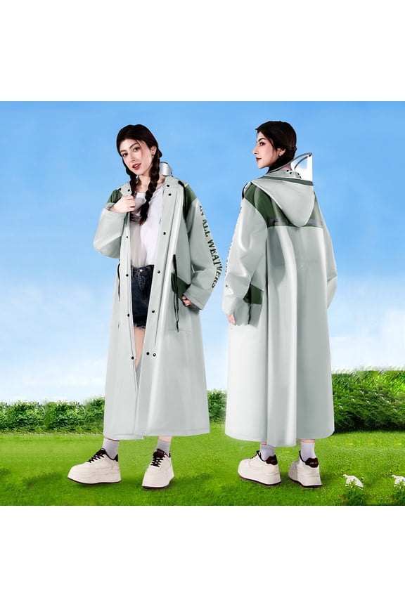 Female Long Full Body Rainproof Adult Person Raincoat That Separates The Person And The Vehicle Sheer Windbreaker Jacket Womens Coats Size 2x Full Zip Lightweight Womens Raincoat with Hood Rain