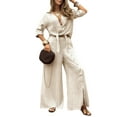 thumbnail image 1 of Female Long Sleeve Beach Shirt Blouses Bathing Suit Cover Up Button Down Collar Apricot XXXL, 1 of 9