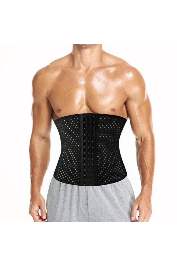 Female Male Waist Training Corset Daily Wear Steel Bone Abdomen Control Body Shaper Adjustable Hooks