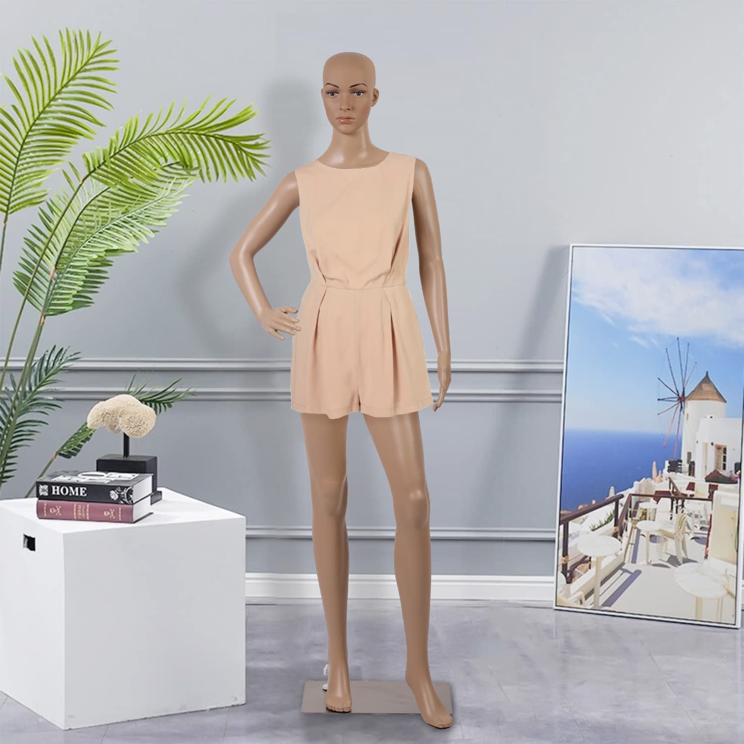 69 Inch Female Full Body Mannequin - Adjustable Display Model With Metal Base For Clothing Store