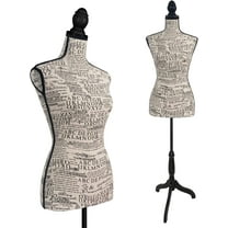 Female Mannequin Body, Dress Form Sewing Mannequin Torso with Adjustable Tripod Stand, Manikin Dressmakers Dress Jewelry Display(Fabric)