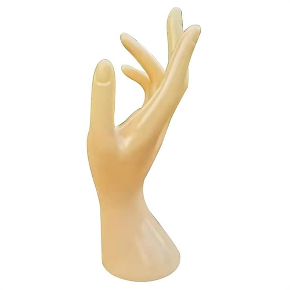 Female Mannequin Hand Display Stand - Elegant Jewelry Holder for Rings, Bracelets & Necklaces - Right Hand Ring Display for Boutique, Retail or Home Organization (White & Black)