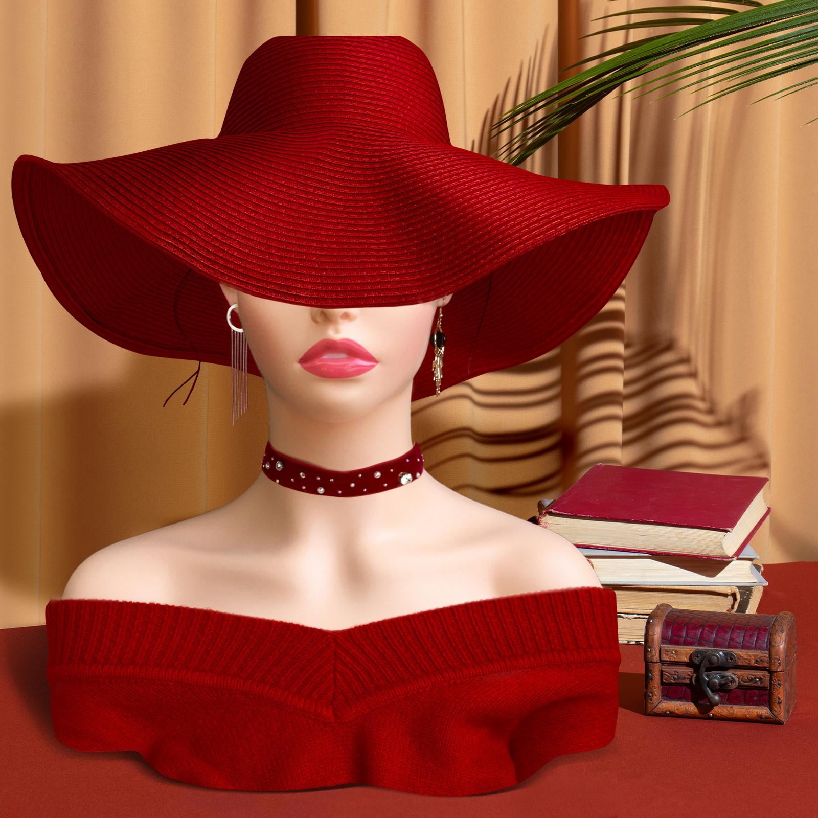 Female Mannequin Head Display Model Brown Cosmetology Holder Bald Manikin Head for Display Making Home Style H