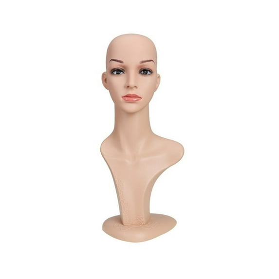 Female Mannequin Head Manikin PVC Head Bust Wig Head Stand for Wigs Display Making,Styling,Sunglasses,Necklace Earrings