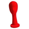 thumbnail image 1 of Female Mannequin Head Model Hairpieces Stand 16inch Tall Accessories Versatile Practical Foam Cloth Material Long Neck for Business Use Red, 1 of 10