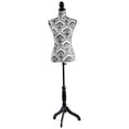 thumbnail image 1 of Female Mannequin Torso Dress Form Black Tripod Stand Display Baroco Style, 1 of 9