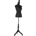thumbnail image 1 of Female Mannequin Torso with Stand, Height Adjustable from 52'' to 67'' Dress Form with Tripod Base for Dress Jewelry Display, 1 of 16