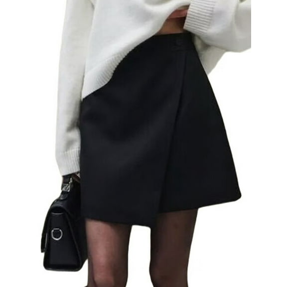 Female Mini Skirt Y2k Wrap Mini Skirt Skirts for Women Trendy Summer Skorts for Women Trendy Black XXL