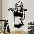 thumbnail image 1 of Female Muscles Wall Sticker Fitness Gym Sport Vinyl Sticker Home Decor Ideas Interior Removable Design Adesivo De Parede 30x44cm, 1 of 4