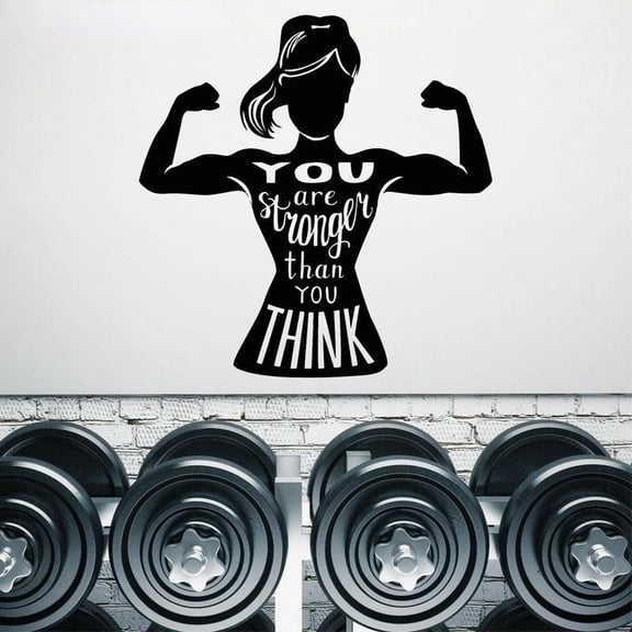 Female Muscles Wall Sticker Fitness Gym Sport Vinyl Sticker Home Decor Ideas Interior Removable Design Adesivo De Parede 57x58cm