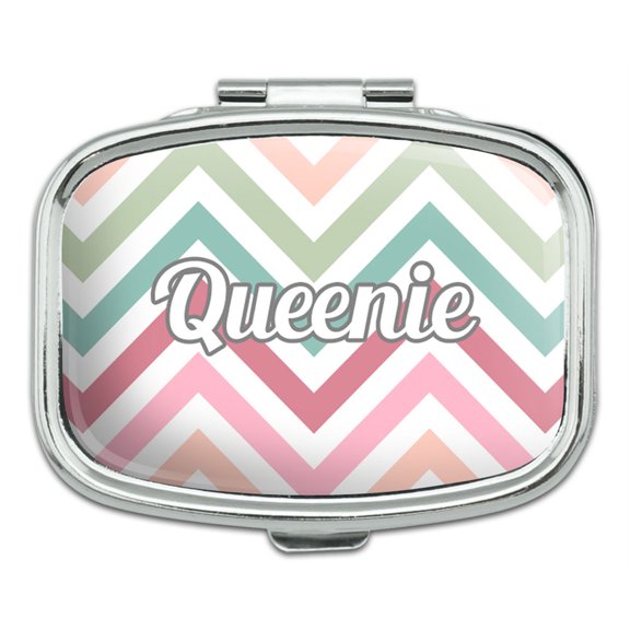 Female Names - Queenie - Rectangle Pill Box