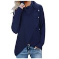 thumbnail image 1 of Female New Long Sleeve Button Cowl Neck Casual Knitted Pullover Tunic Sweaters Cardigan Jacket, 1 of 7