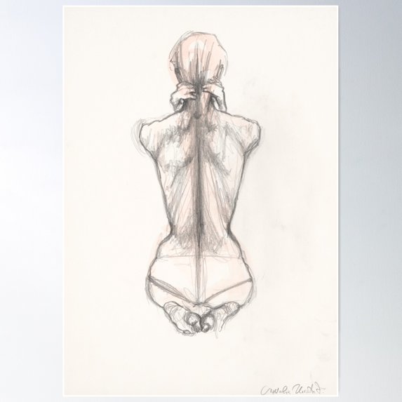 Female Nude Jördis Image 4/4 Poster Wall Art, Modern Wall Decor For Living Room Bedroom, 8x12 UNFRAMED