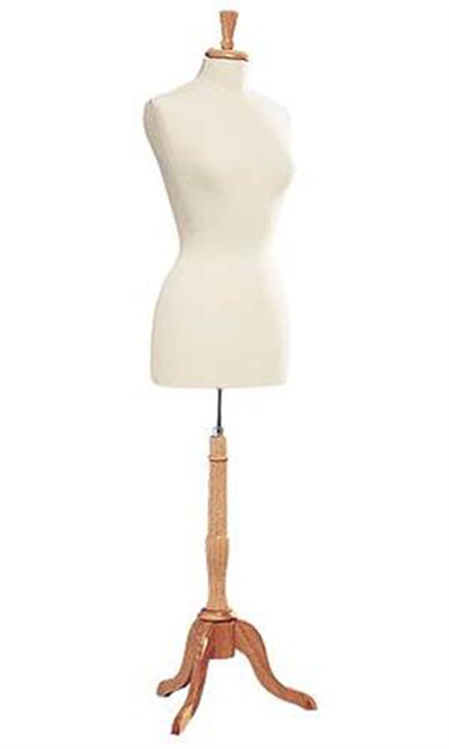 Female Off White Jersey Dressmaker Form - Includes Base  Form  and Finial - Off White Female Dress Form - Pinnable Jersey Torso Sewing Mannequin - Manequins Body Female for Dressmaker Projects