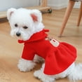 thumbnail image 1 of Female Pet Girl Warm Sweaters Skirt Christmas Dog Princess Dress Clothes Sweaters, 1 of 1