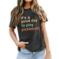 thumbnail image 1 of A Female Pickleball Player T Shirt With Letter Prints Womens Loose Athletic Tees Tops for Leggings Short Sleeve Summer Women Shirts Athletic V Neck Shirts Women Workout Short Sleeve Shirt Tall Long, 1 of 3