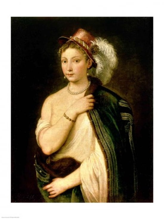 Female Portrait Canvas Art - Titian (18 x 24)