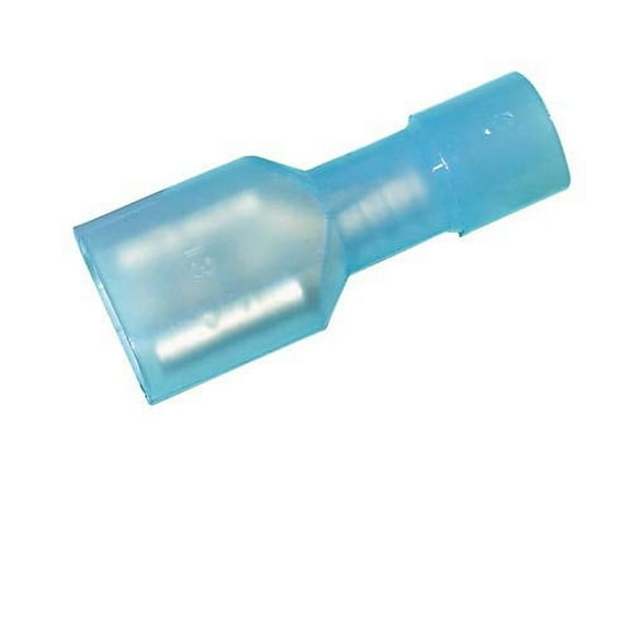 Female Quick Disconnect Nylon See-Thru Fully Insulated .250" 16-14 AWG (Blue) - 100PK