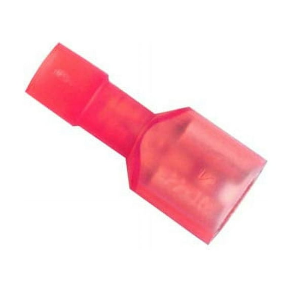 Female Quick Disconnect Nylon See-Thru Fully Insulated .250" 22-18 AWG (Red) - 50PK