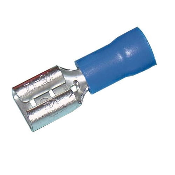Female Quick Disconnect Vinyl Insulated .250" 16-14 AWG (Blue) - 25PK