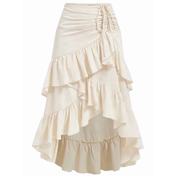 Female Renaissance Pirate Skirt Gothic Steampunk Victorian Skirts Color XXL