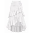 thumbnail image 1 of Female Renaissance Pirate Skirt Gothic Steampunk Victorian Skirts White S, 1 of 4
