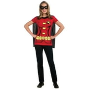 DC Comics Classic Robin Costume Top for Adults by Rubies, Women's Small