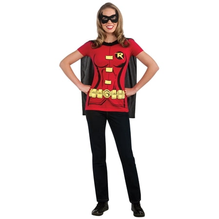 DC Comics Classic Robin Costume Top for Adults by Rubies, Women's Small