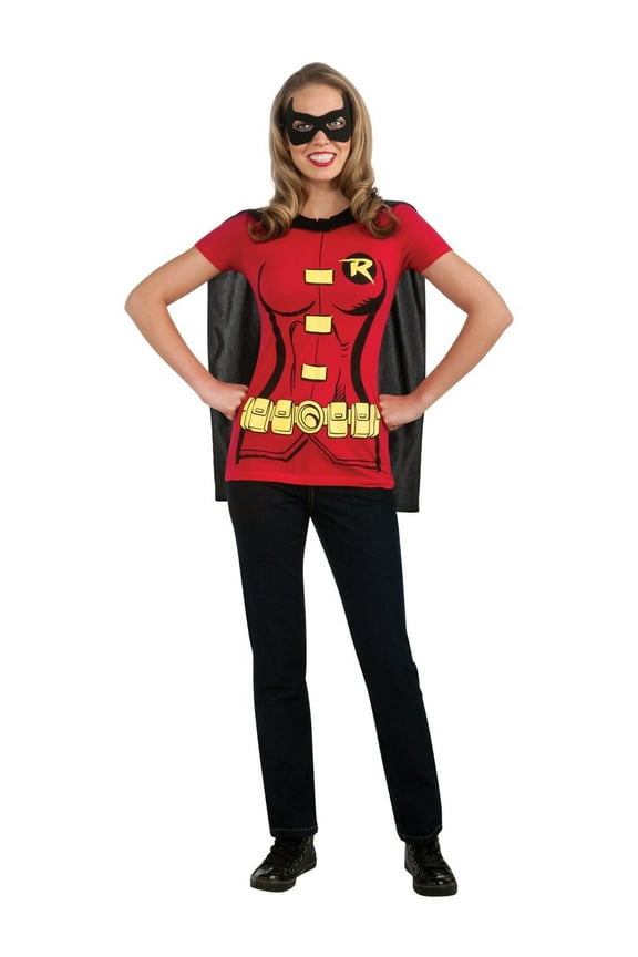 DC Comics Classic Robin Costume Top for Adults by Rubies, Women's Small