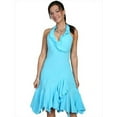 thumbnail image 1 of Female Ruffled Halter Cantina Dress, Turquoise - Large, 1 of 1