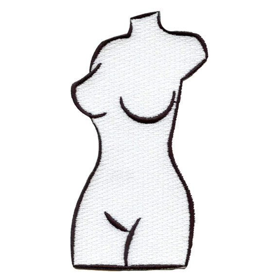 Female Silhouette Feminine Embroidered Iron On Patch