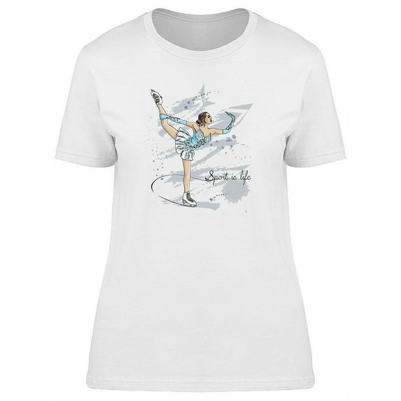 Female Skater Sketch T-Shirt Women -Image by Shutterstock, Female Medium