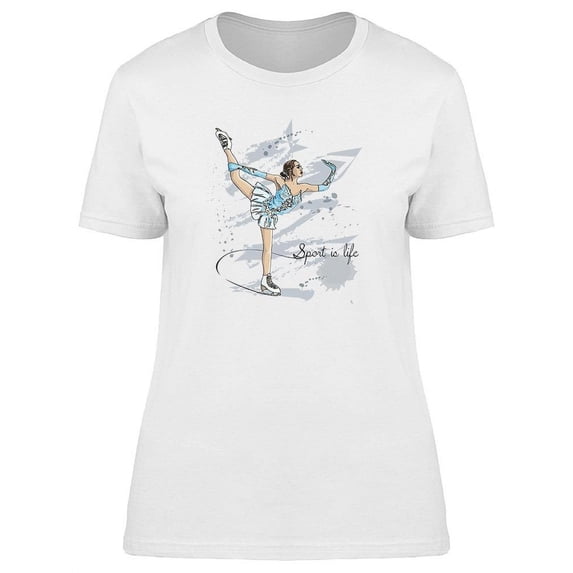 Female Skater Sketch T-Shirt Women -Image by Shutterstock, Female Small