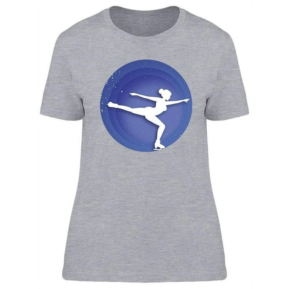 Female Skater White Silhouette T-Shirt Women -Image by Shutterstock, Female Small