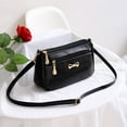 thumbnail image 1 of Female Small Shoulder Bag Vintage PU Leather Crossbody Messenger Bag Handbags,Black, 1 of 8
