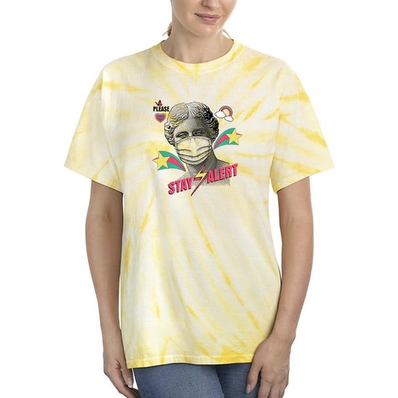 Female Statue W Mask Popart Tie Dye Cyclone Women -Image by Shutterstock, Female Medium