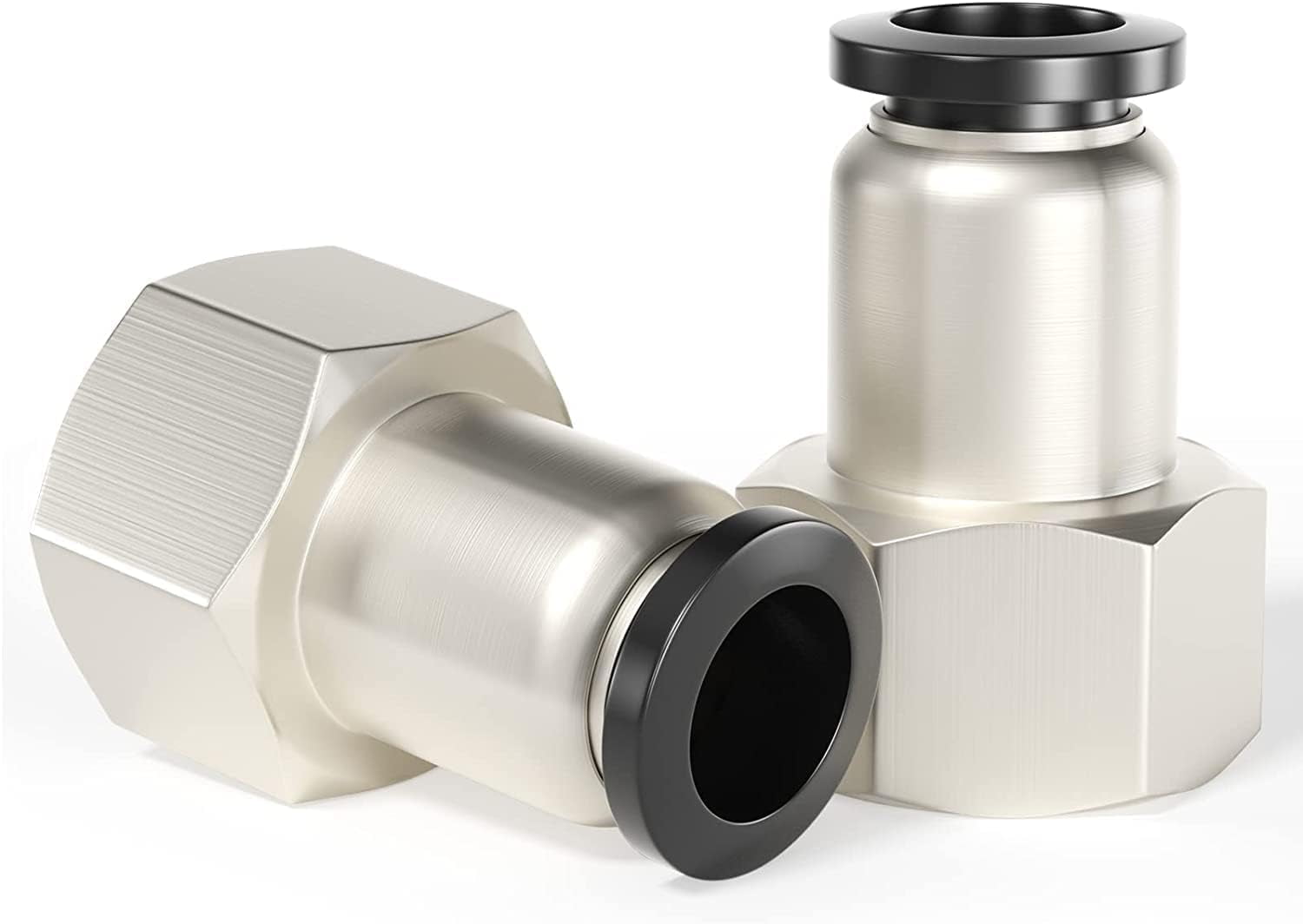 Female Straight 1/4 Inch Tube OD x 1/4 Inch NPT Thread Push to Connect ...