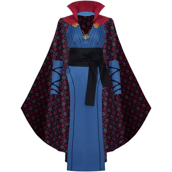 Female Strange Dress Robe and Cape Sexy Superhero Outfit for Women Adult