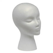 Hhsjcl Female Styrofoam Mannequin Head Model Wig/Hat Display Stand Art Work Painting Novelty Foam