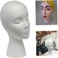 thumbnail image 1 of Female Styrofoam Mannequin Head Model for Wig and Hat Displays Art Projects and Foam Decorations, 1 of 6