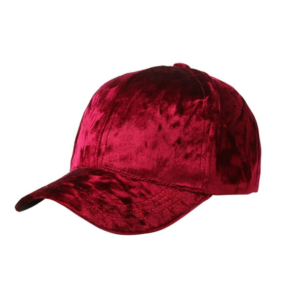 Female Summer Casual Solid Velvet Baseball Caps Adjustable Hat Visors Caps