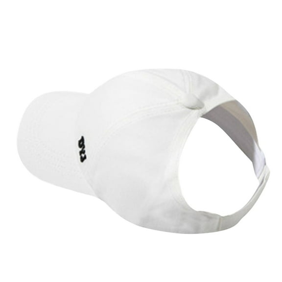 Female Summer Sunshade Baseball Caps Tie Horsetail Visors Hollow Solid Caps