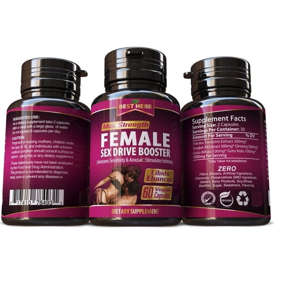 Female Intimacy Sensitivity Supplement TRIBULUS TONGKAT Pills 60 Count