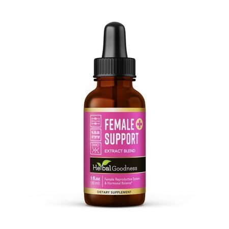 Female Support Supplement 1fl.oz, Hormonal Support for Women, Metabolic & Mood, Hormone Balance, Red Clover, Organic Nettle Leaf, Herbal Goodness