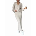 thumbnail image 1 of Female Sweater Dress Knit Two Piece Maxi Skirt Sets Color S, 1 of 9