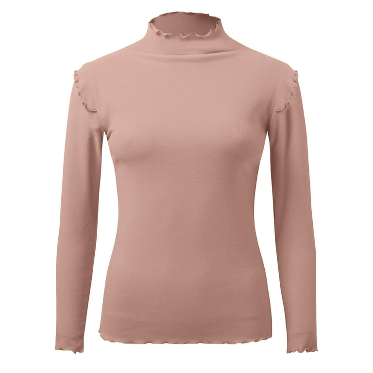 Female Thermal Top T-Shirt Winter Tops For Women Crew Neck Lined Thermal  Thermal Underwear Slim Tops Long Sleeve Thermal Shirts