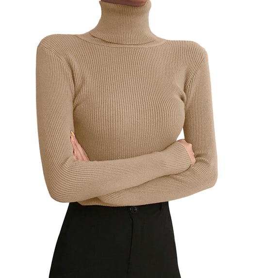 Female Thermal Top T-Shirt Womens Turtleneck Long Sleeved Leggings Autumn Winter 2022 Tight Knit Sweater With A Slim Black Pullover Underneath The Lapel