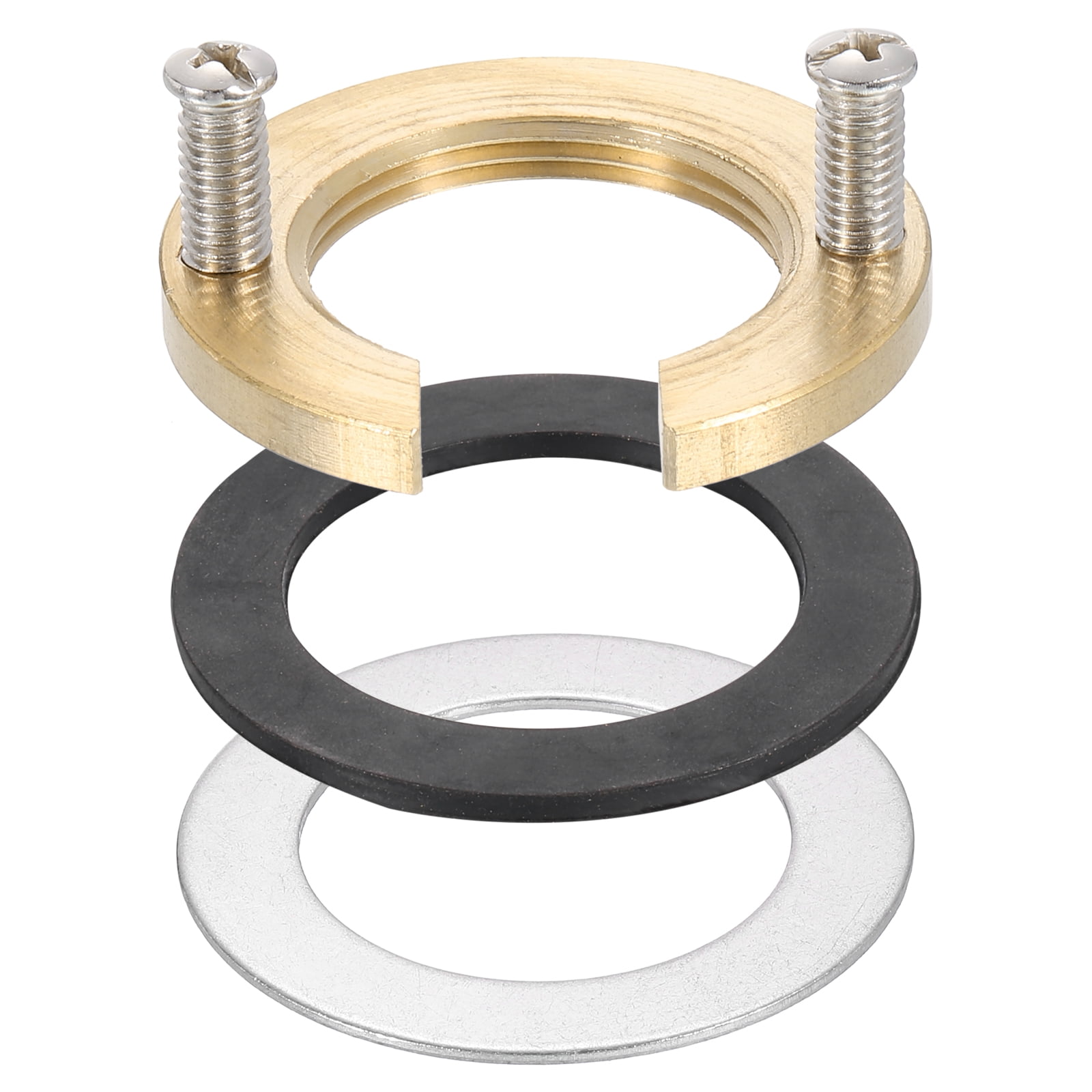 Uxcell Female Thread Hex Lock Nut M32 x 1.5 Brass, C-Type Gasket